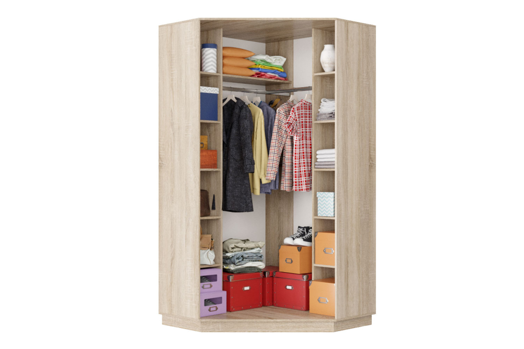 Угловые шкафы, Шкаф-купе Премьер Лайт 71 угловой (05;05) двухдверный