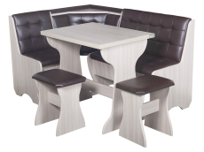 Кухонные уголки, Кухонный уголок Стиль 1Л (со столом СТ3) Ясень шимо светлый / экокожа