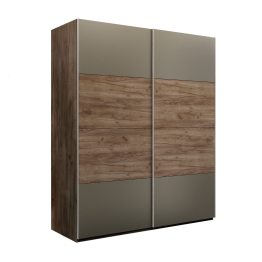 Шкаф-купе Эста 2-х дверный ДСП/Стекла хаки/Доводчик 180х66х240
