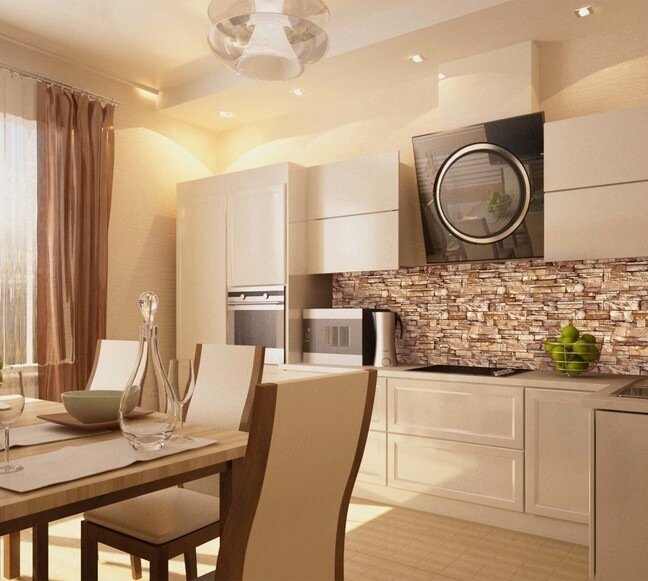 Стеновые панели из АБС-пластика, Кухонный фартук Африканский камень 1000x600x1.5 мм глянец