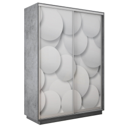 Шкаф-купе Экспресс 2-х дверный Фотопечать Шары Стекла 140х45х220