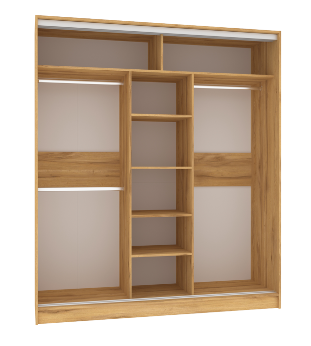 Шкафы-купе 3-х дверные, Шкаф-купе 3-дв  Strike 1800 зеркало/лдсп  (в2105*ш1800*г595)