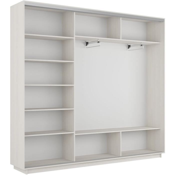 Шкафы-купе 3-х дверные, Шкаф-купе Экспресс Медиум (2 зеркала) трио 2200 x 2400 x 450