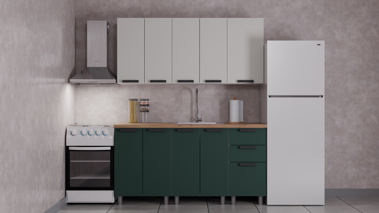 Кухонные гарнитуры, ГК Аленушка 1,6м Лаванда (без столешницы)