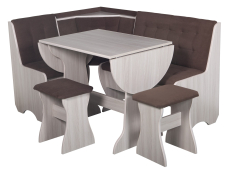 Кухонные уголки, Кухонный уголок Стиль 1Л (со столом СТ-2У) Ясень шимо светлый / велюр