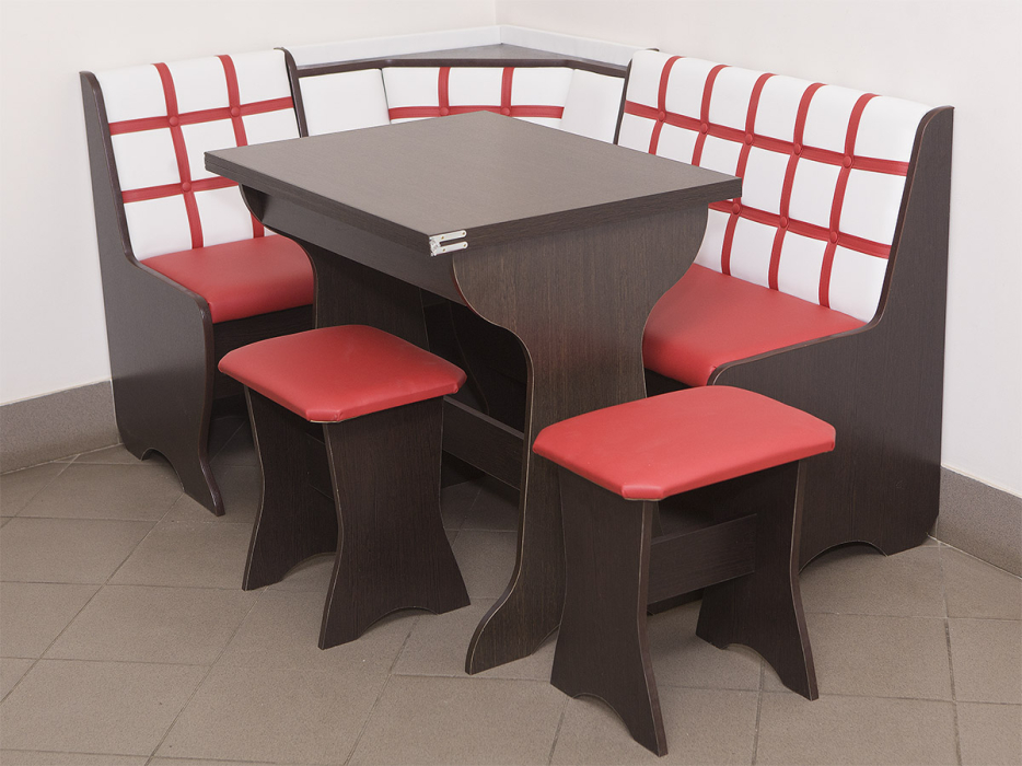 Кухонные уголки, Кухонный уголок Стиль 19Л (со столом СТ3) Дуб венге