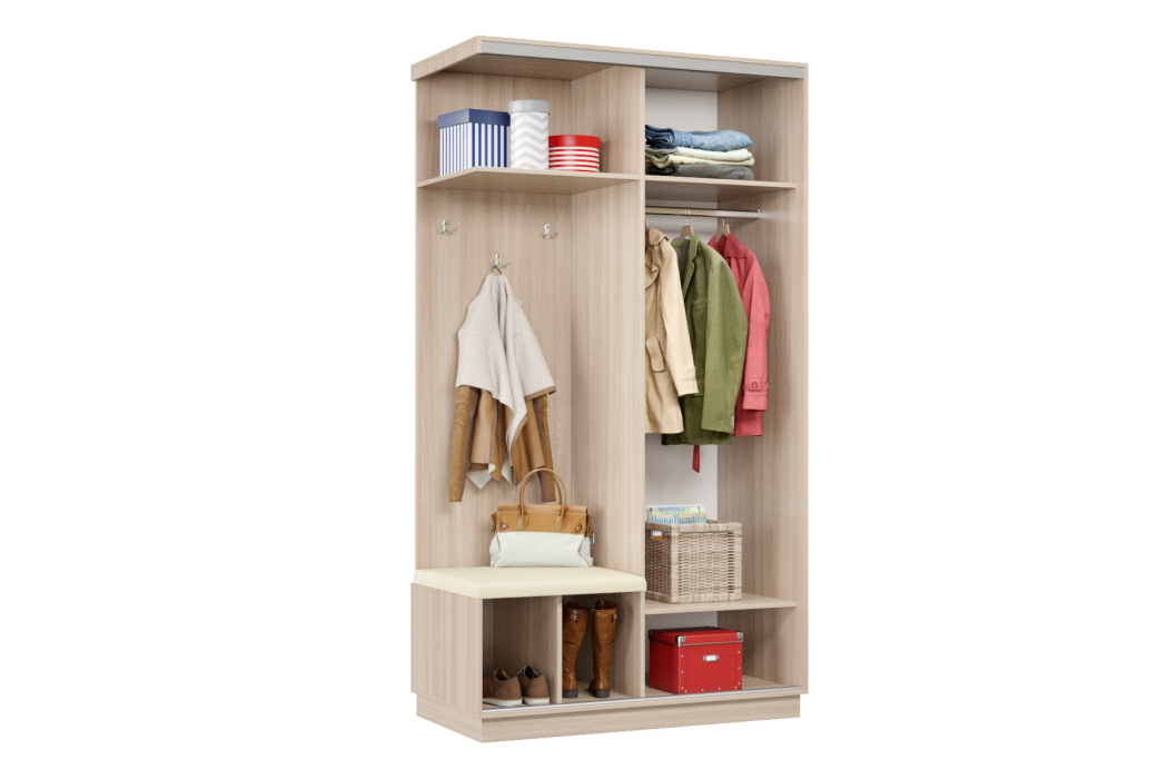 Прихожие, Прихожая Премьер 04 Лайт Мини 08 Левая Мягкая