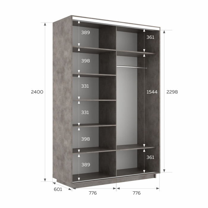 Шкафы-купе 2-х дверные, Шкаф-купе Экспресс 2-х дверный Фотопечать Ленты Стекла 160х60х240