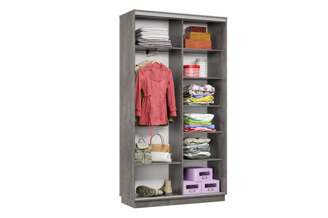 Шкафы-купе 2-х дверные, Шкаф-купе Премьер Лайт 03 П-3159 двухдверный