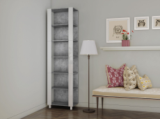 Открытые, Стеллаж модульный Универсальный 35х60х220 Белое стекло