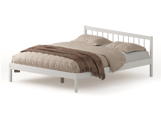 Кровать Мечта-4 140х190 деревянная белая