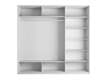 Шкаф-купе Прайм 3-х дверный Стекла белые/Доводчики 180х57х230