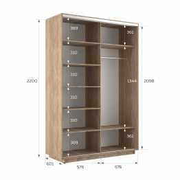 Шкаф-купе Экспресс 2-х дверный Фотопечать Квадрат Стекла 120х60х220