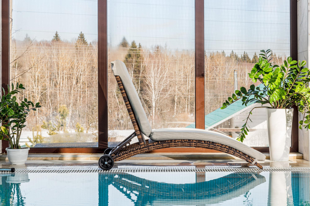 Шезлонги, Шезлонг AGATA коричневый с матрасом