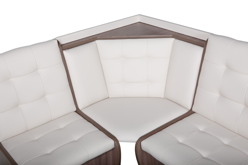 Кухонные уголки, Кухонный уголок Стиль 1Л Ясень шимо темный / экокожа