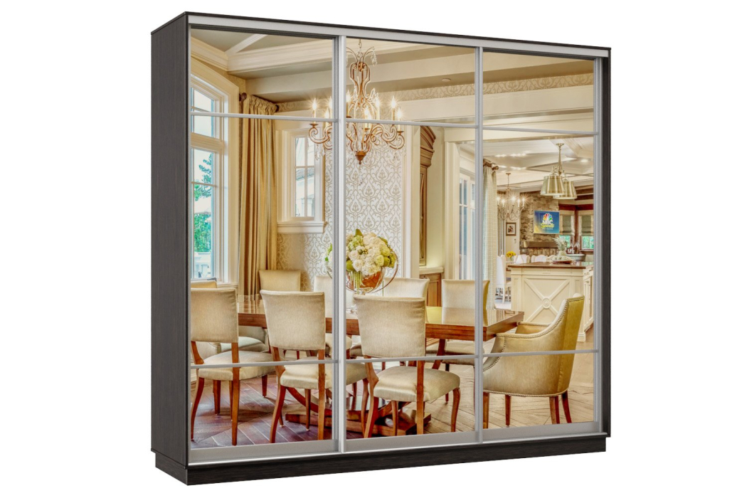 Шкафы-купе 3-х дверные, Шкаф-купе Премьер Лайт 58 (11;11;11) трехдверный