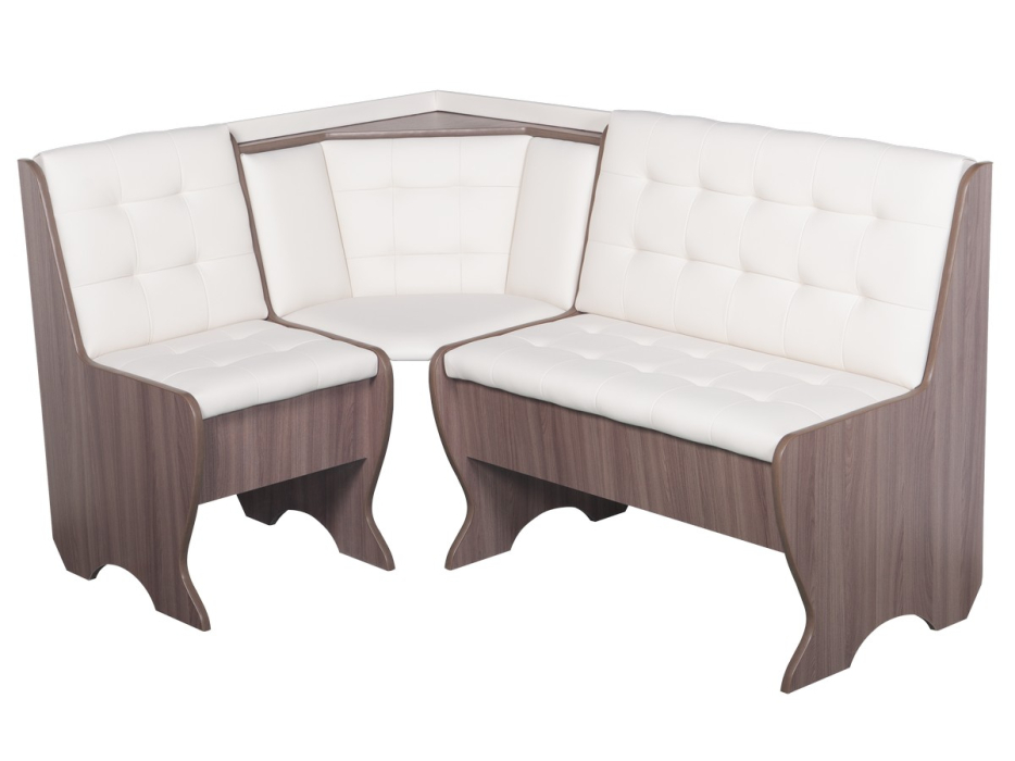 Кухонные уголки, Кухонный уголок Стиль 1Л Ясень шимо темный / экокожа