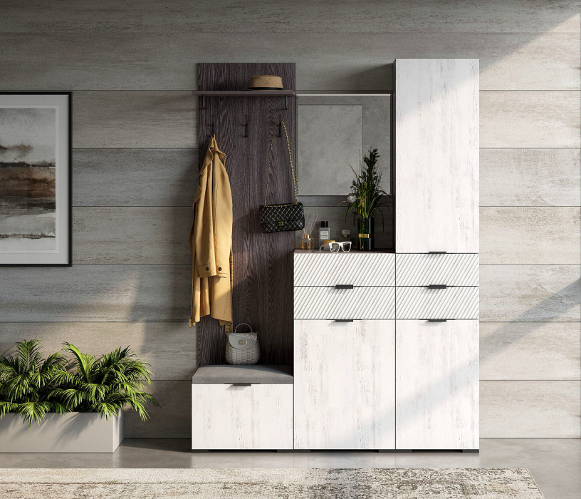 Шаде, черный ясень, санторини белый