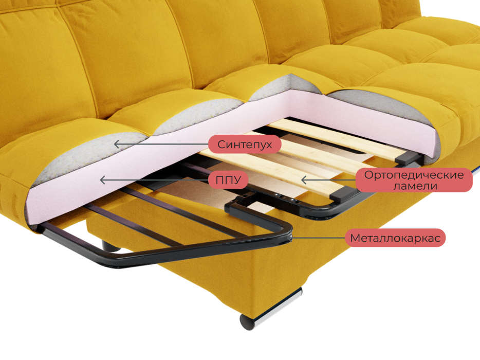 Диваны книжки, Прямой диван Клик-Кляк,велюр