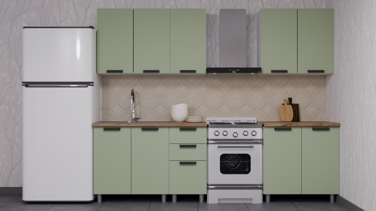 Кухонные гарнитуры, ГК Аленушка 2м  Лаванда (без столешницы)