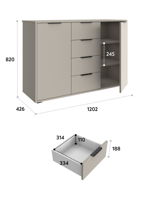 Комоды, Комод Оптима ОП-17