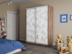 Шкафы-купе 2-х дверные, Шкаф-купе Экспресс 2-х дверный Фотопечать Ленты Стекла 120х60х220