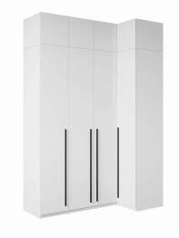 Угловой шкаф для одежды распашной с ящиками и антресолью, София, 2600х1700х900мм