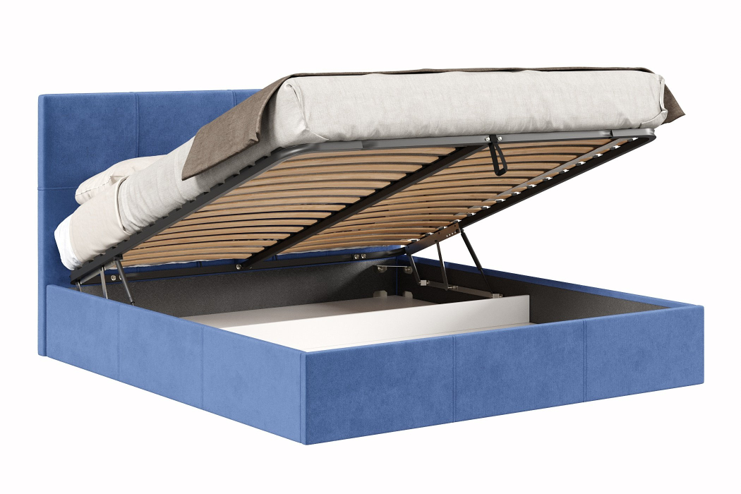 Мягкая кровать, Кровать Марсель 1800 с подъёмным механизмом, велюр