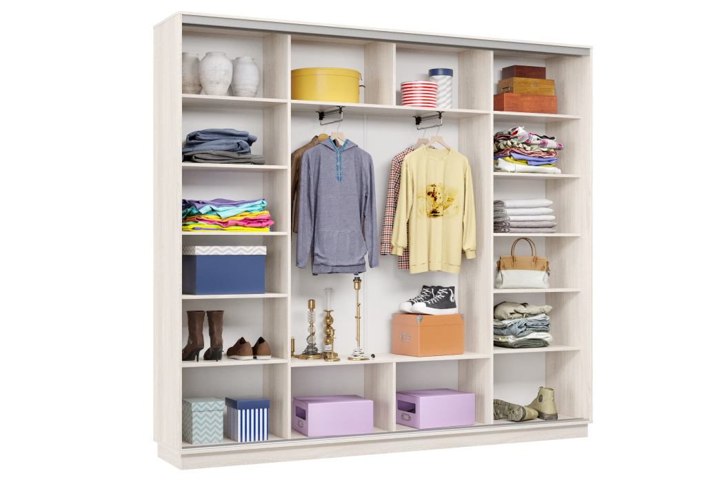 Шкафы-купе 3-х дверные, Шкаф-купе Премьер Лайт 59 (08;05;08) трехдверный