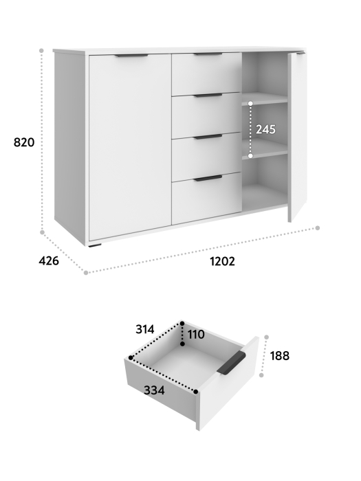 Комоды, Комод Оптима ОП-17