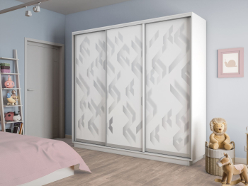 Шкаф-купе Экспресс 3-х дверный Фотопечать Ленты Стекла 210х45х240