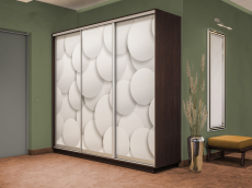 Шкафы-купе 3-х дверные, Шкаф-купе Экспресс 3-х дверный Фотопечать Шары Стекла 180х60х220