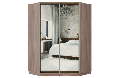 Угловой шкаф-купе Премьер 71 Ясень шимо темный