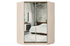 Угловые шкафы, Угловой шкаф-купе Премьер 71 Ясень шимо светлый