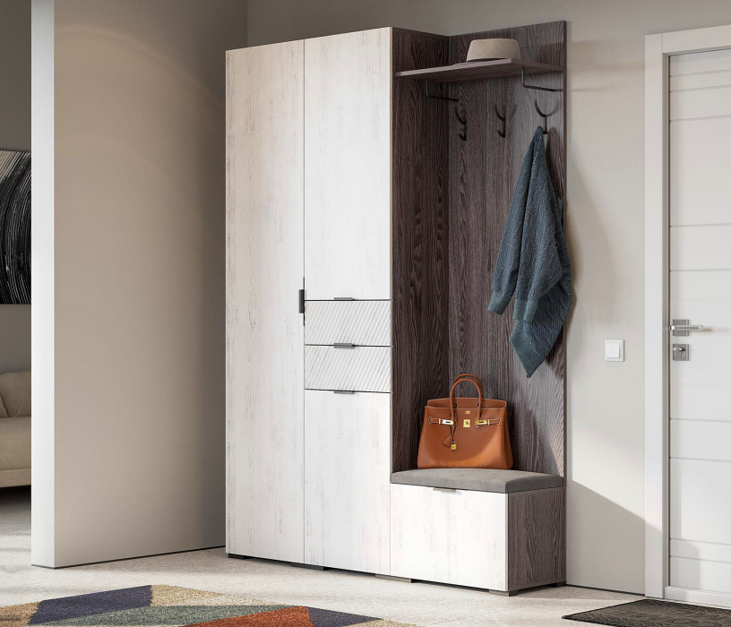 Шаде, черный ясень, санторини белый